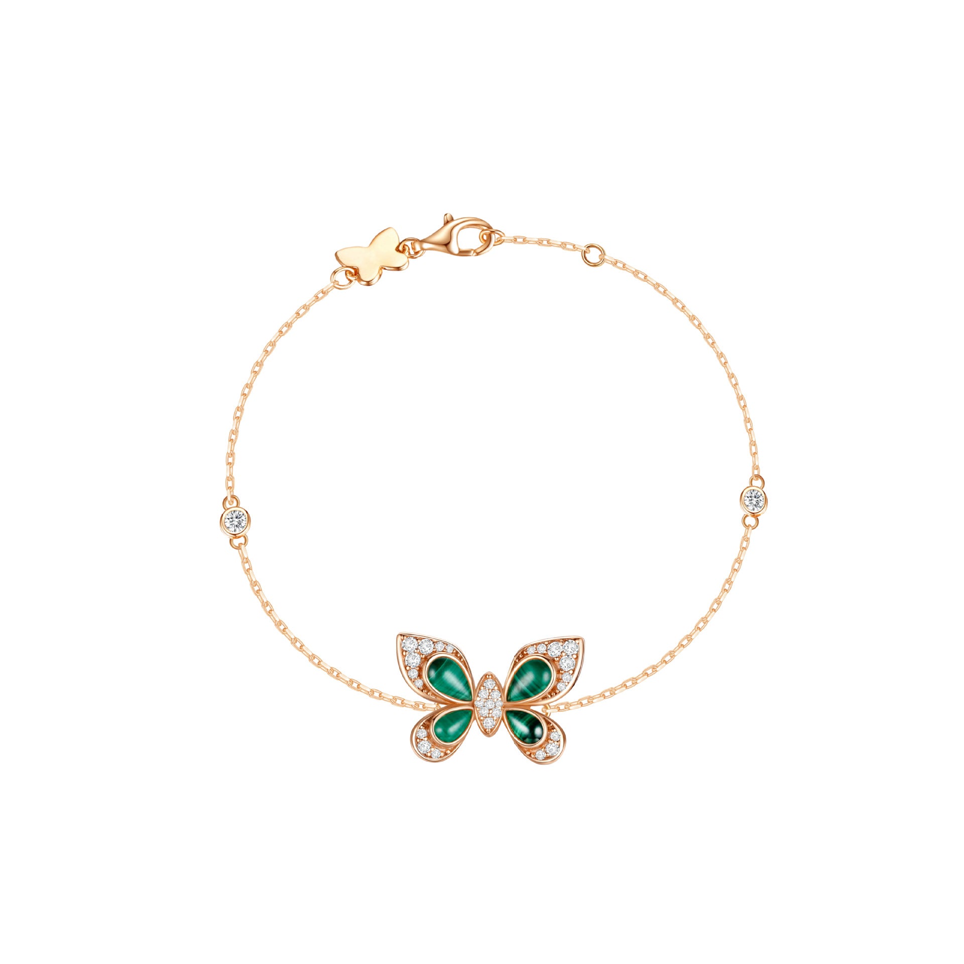 Inlaid Red Agate White Mother-of-Pearl Turquoise Sterling Silver Butterfly Bracelet