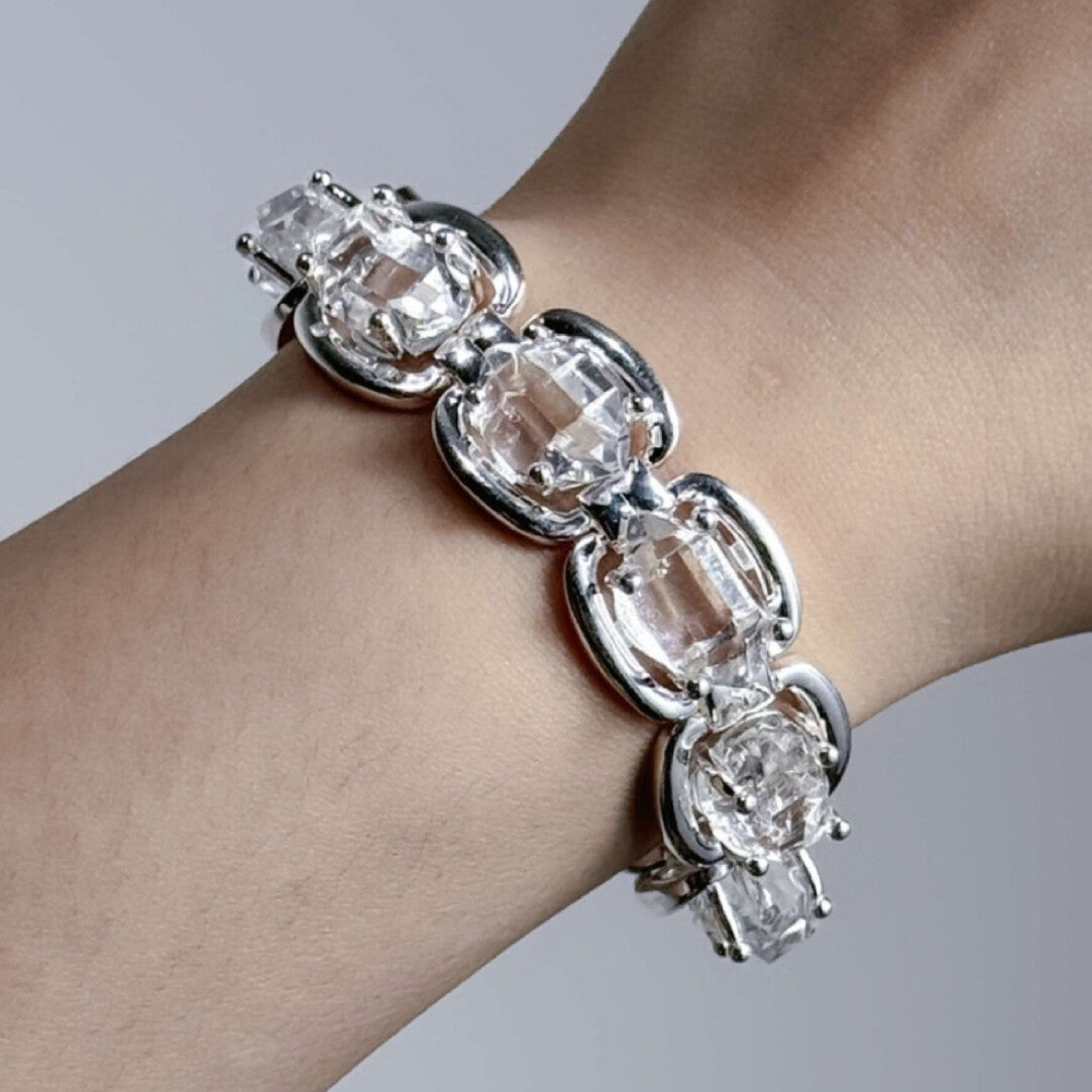 Bracelet Halo Original Design en argent 925 · Version à reflets blancs 