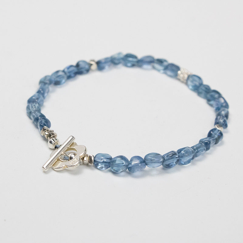 Natural Aquamarine Necklace Sterling Silver Jewelry Set Vintage