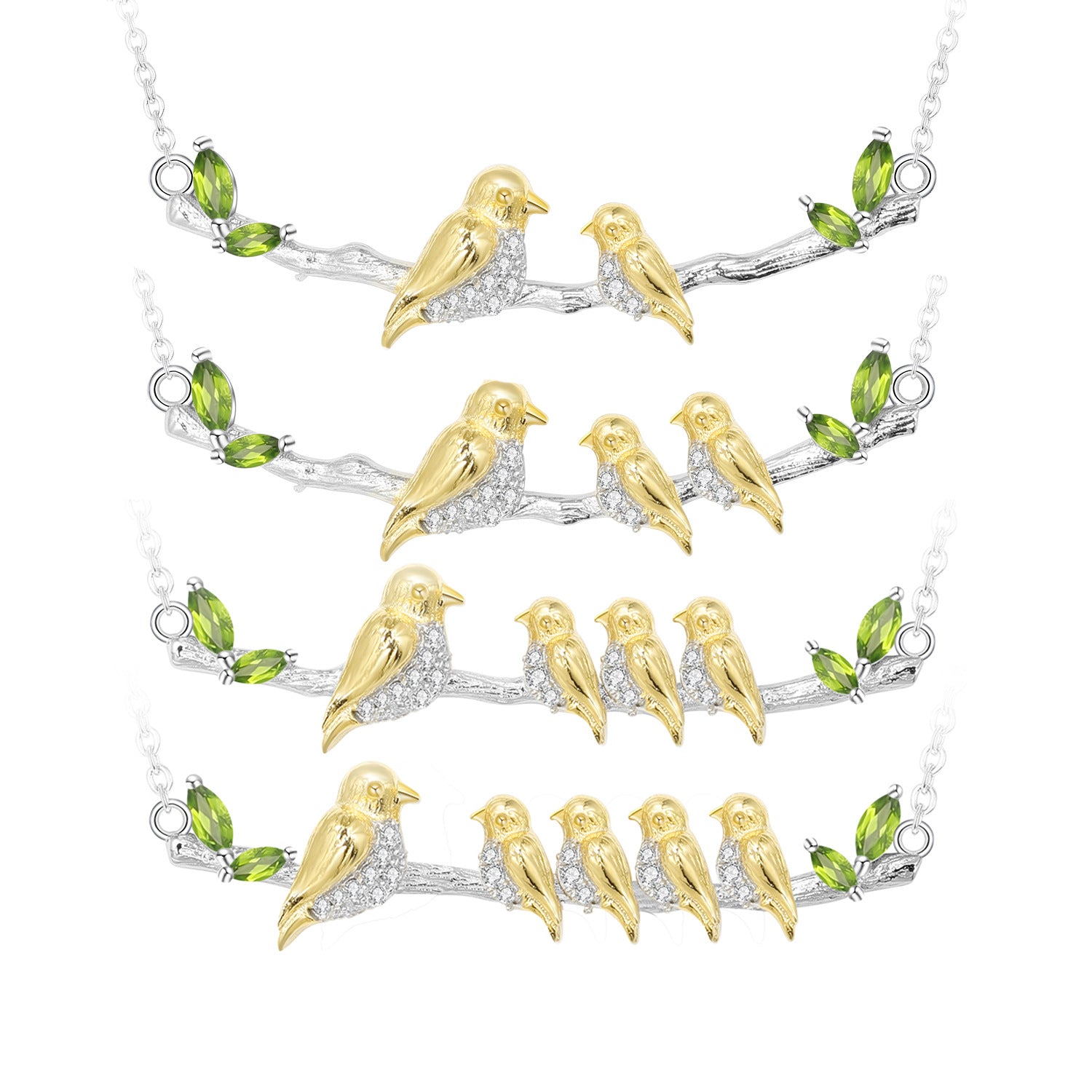 Designer Style High-End Pendant Bird Natural Style Design S925 Silver Natural Gemstone Necklace Pendant