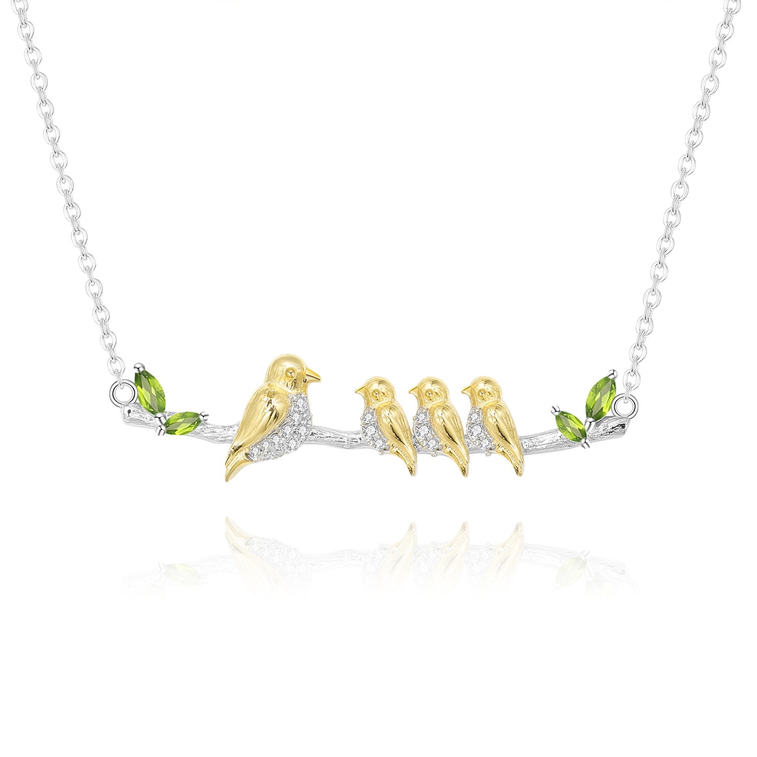 Designer Style High-End Pendant Bird Natural Style Design S925 Silver Natural Gemstone Necklace Pendant