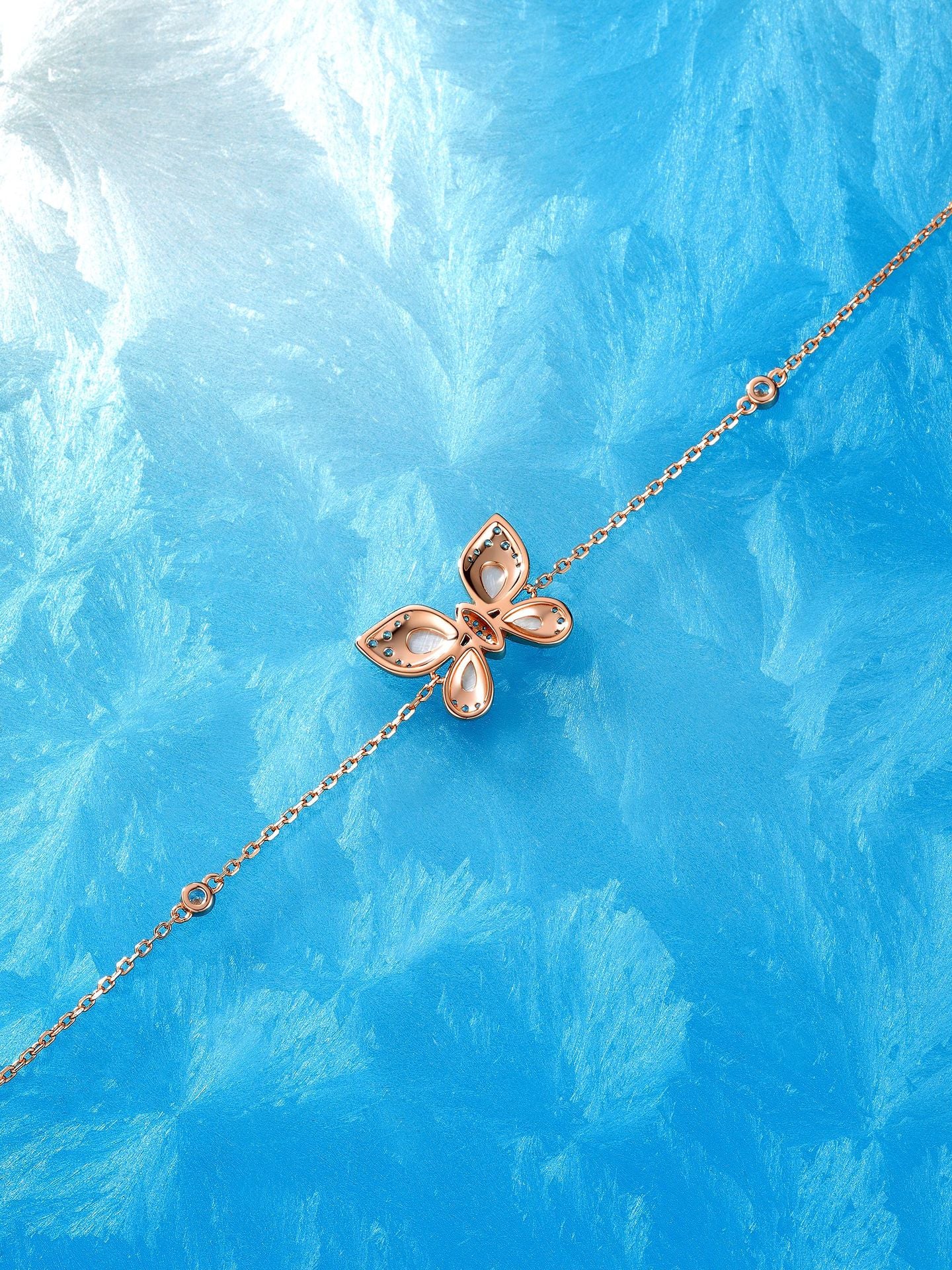 Inlaid Red Agate White Mother-of-Pearl Turquoise Sterling Silver Butterfly Bracelet