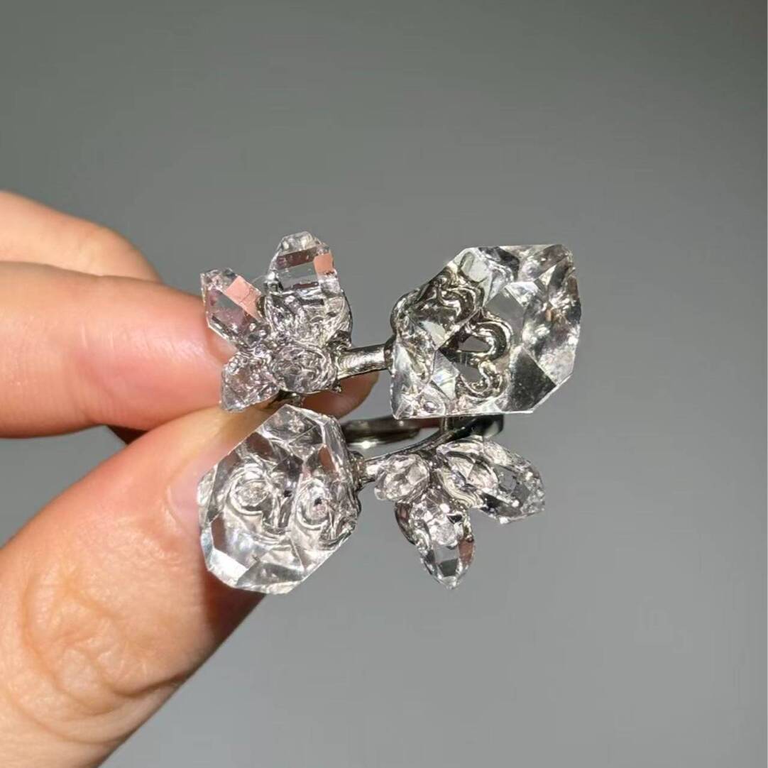 Painter Series Large Blossom Original Design Handmade Ring · Pure White Blossom