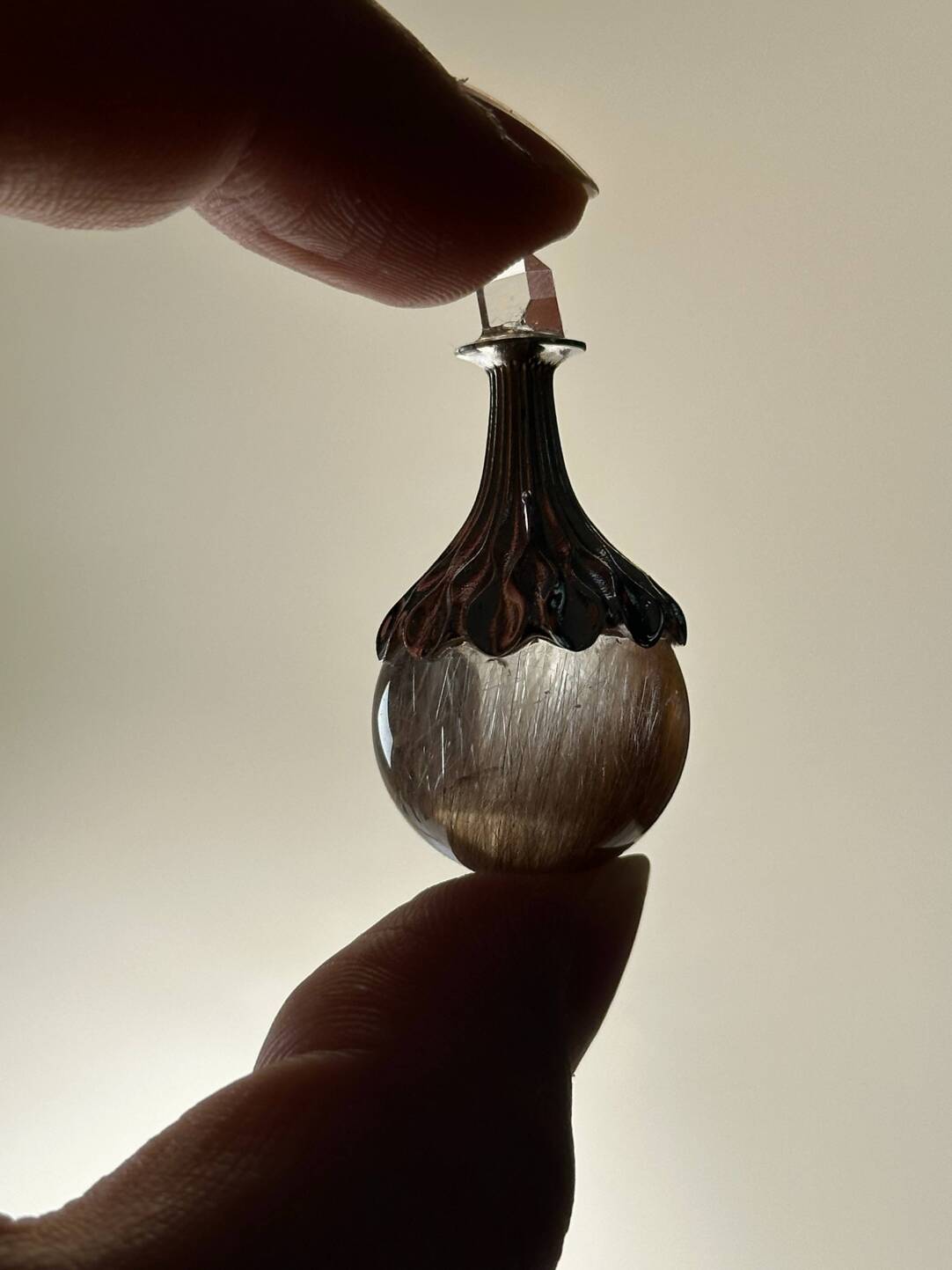 Jingling Baoping Original Handmade Pendant · Pure Natural White Crystal