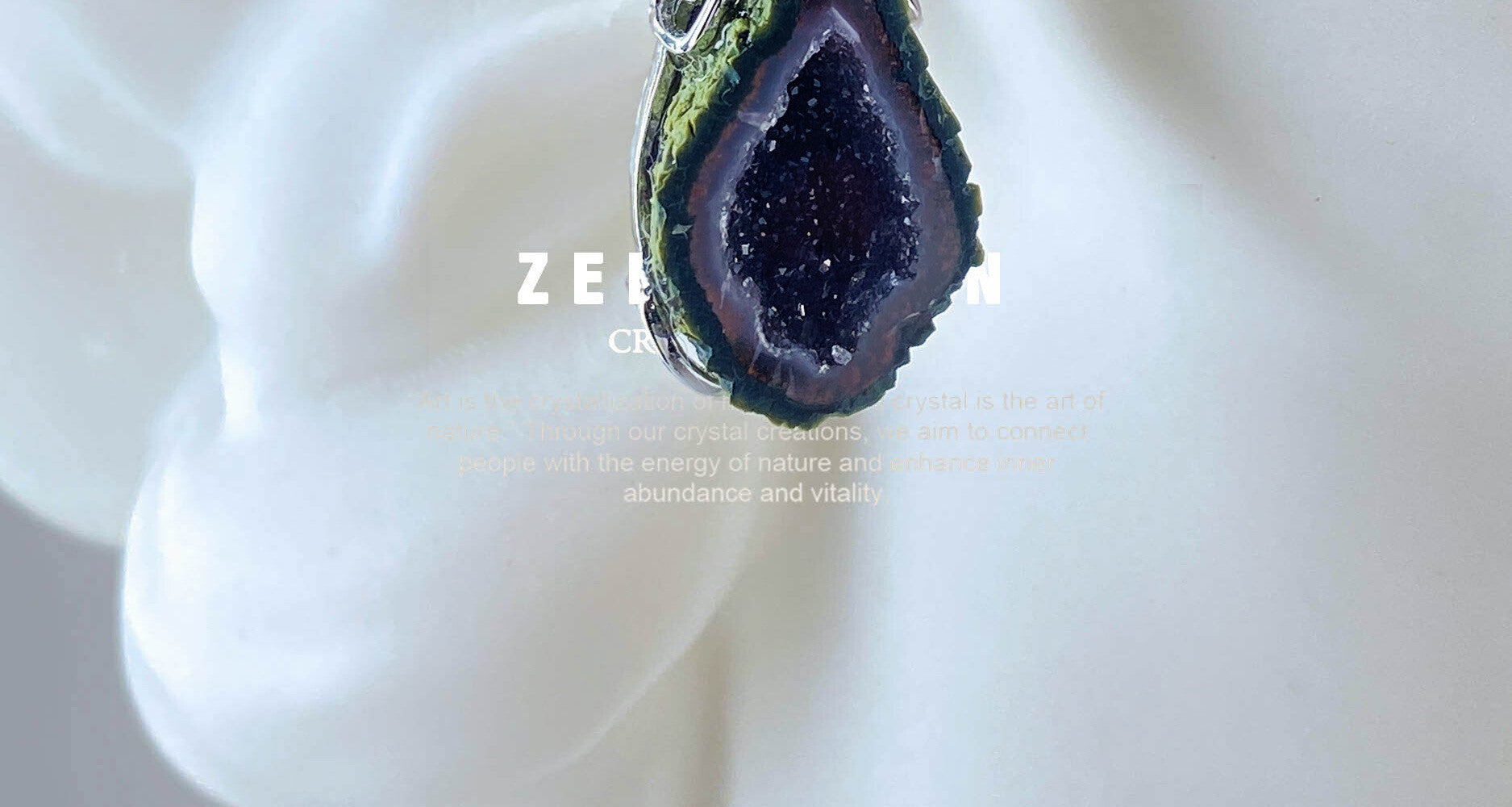 Painter Series Drip Gravel Natural Geode Original Earrings