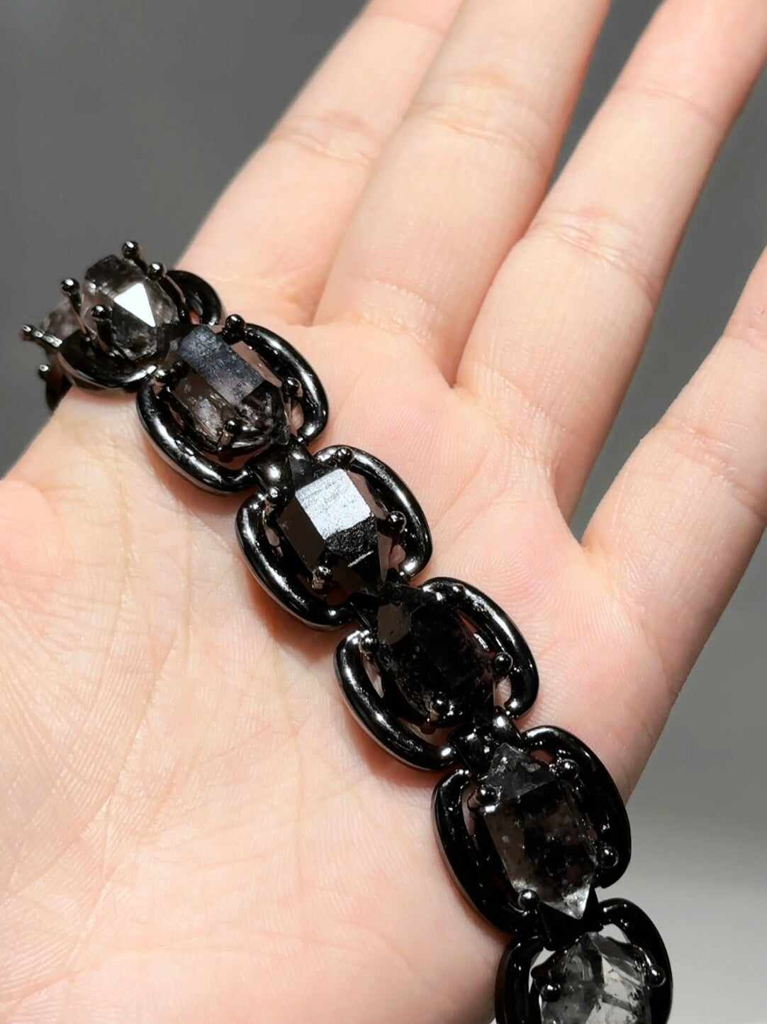 Bracelet Halo Original Design en argent 925 · Version à reflets blancs 