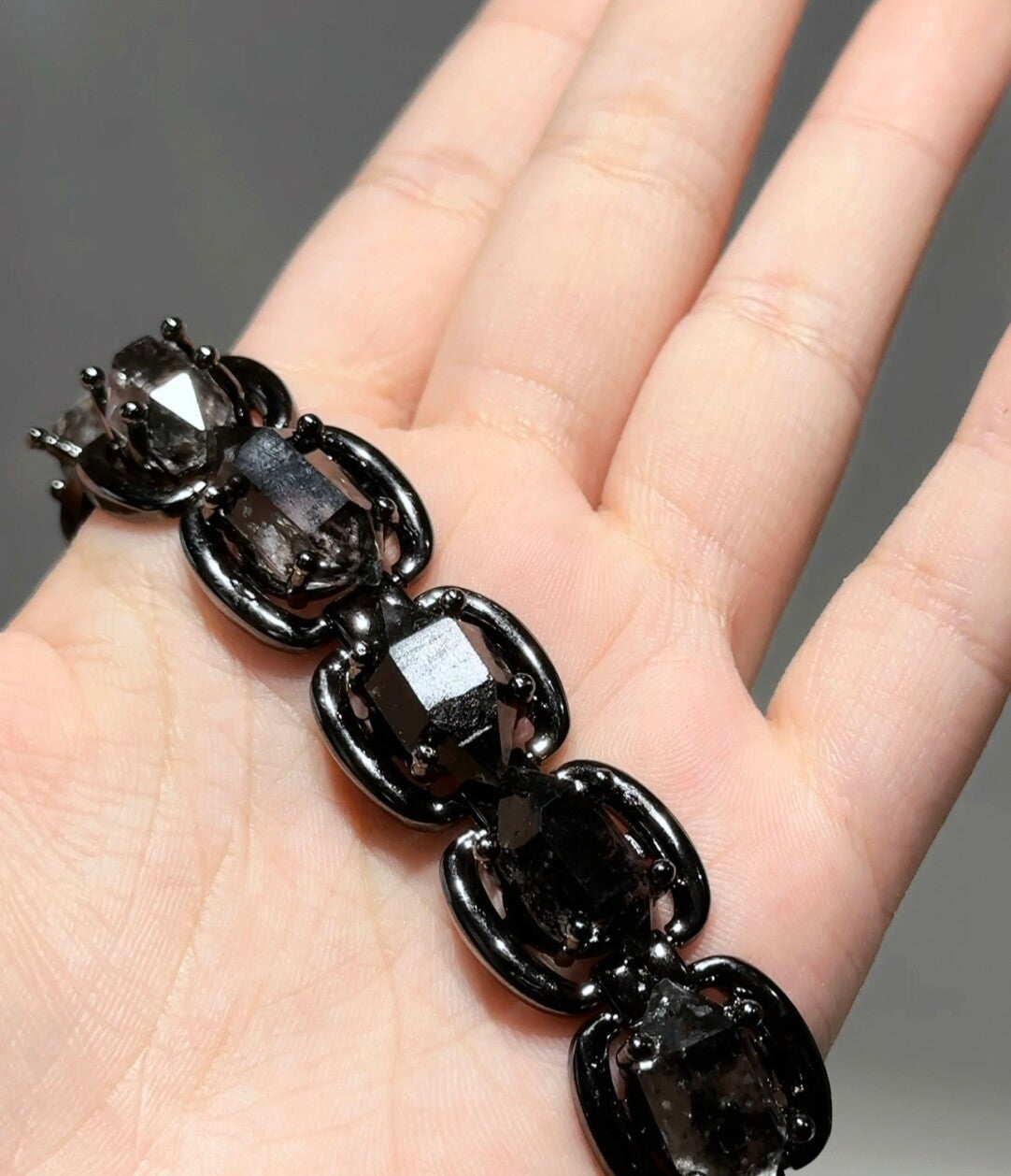 Bracelet Halo Original Design en argent 925 · Version à reflets blancs 