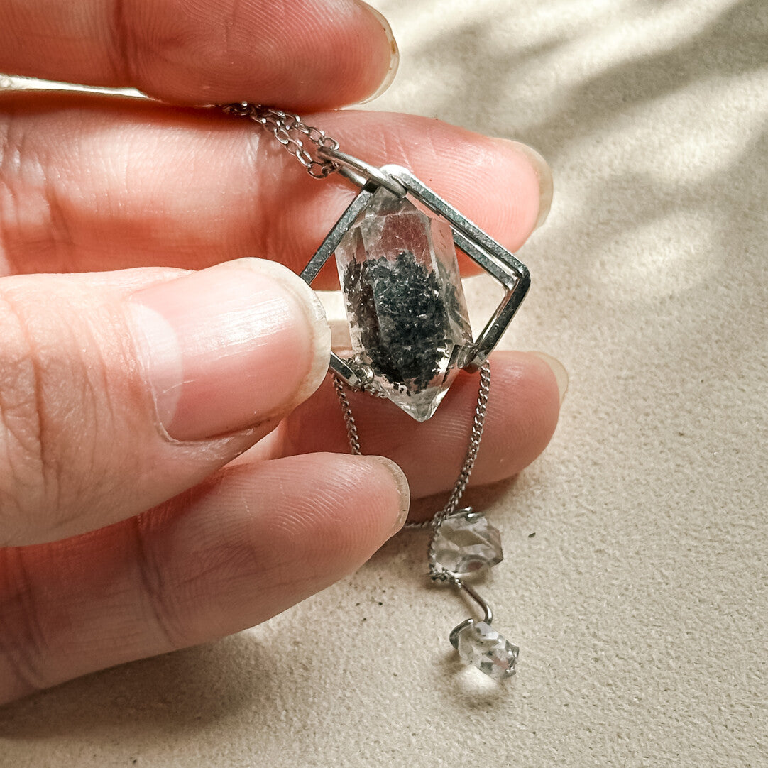 Crystal Heart Flash Original Handmade Pendant · Small Main Stone