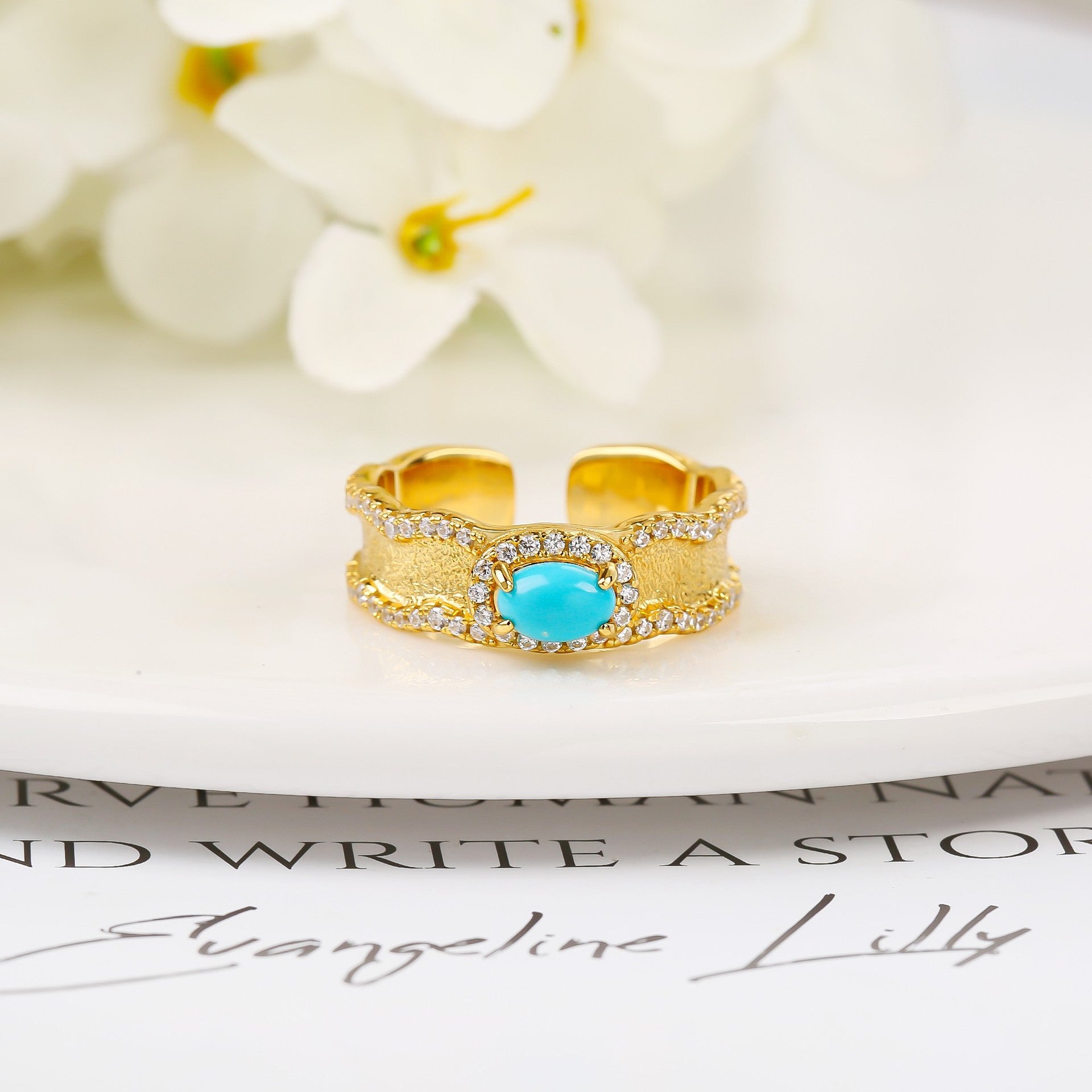 Hammered Texture Fine Craft Court Style S925 Silver Vintage Minimalist Adjustable Open Ring