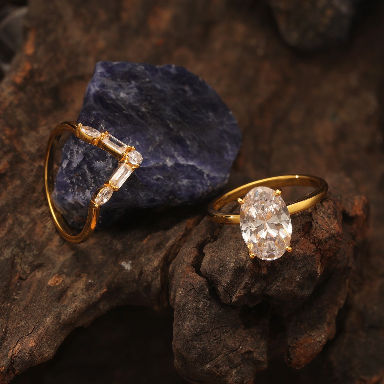 Bague en argent S925, ensemble deux pièces, pierre principale en moissanite de forme ovoïde, sertie sur un support indépendant, vente en gros. 