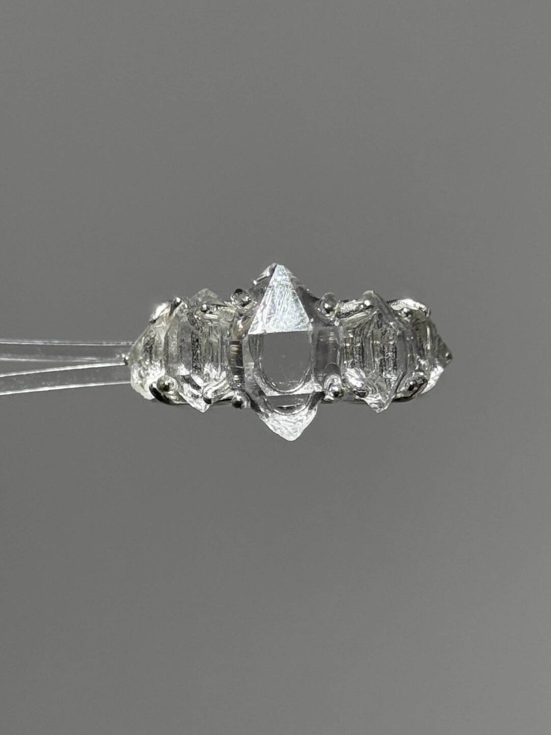 Natural Flash Crystal Ring Original Design Customization Silver Ring · White Flash Version 925 Silver Open Ring