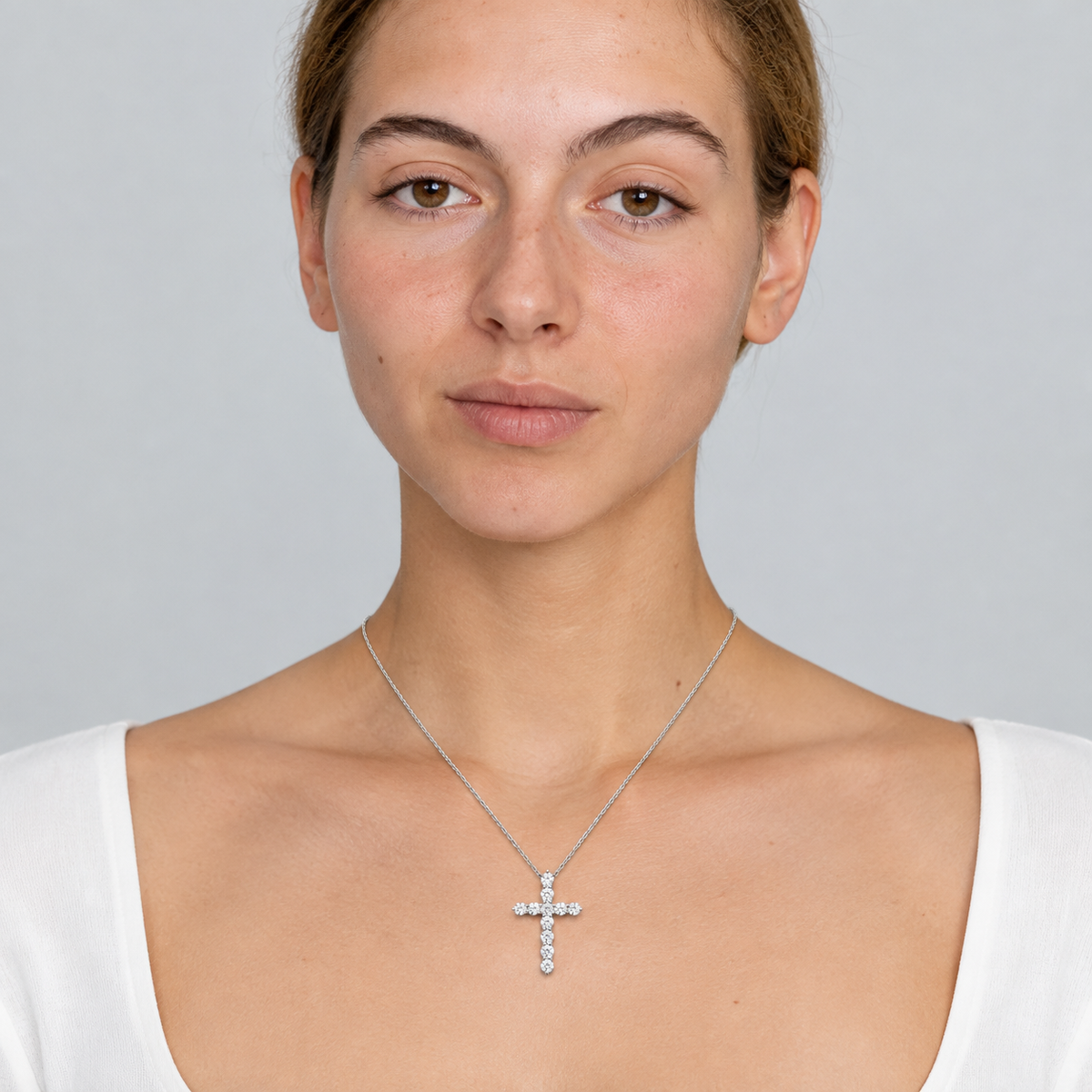Loveden Silver-Tone Cross Necklace