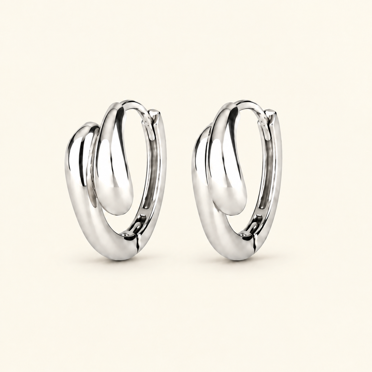 Loveden Sterling Silver Mobius Hoop Earrings