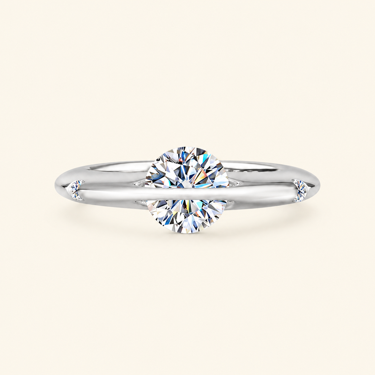 Loveden Sterling Silver Moissanite Quiet Radiance Ring