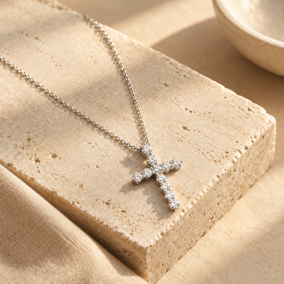 Loveden Silver-Tone Cross Necklace
