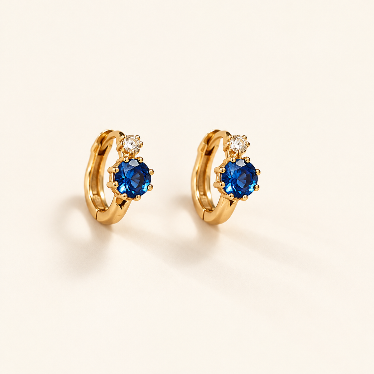 Crownset Gem Huggie Earrings