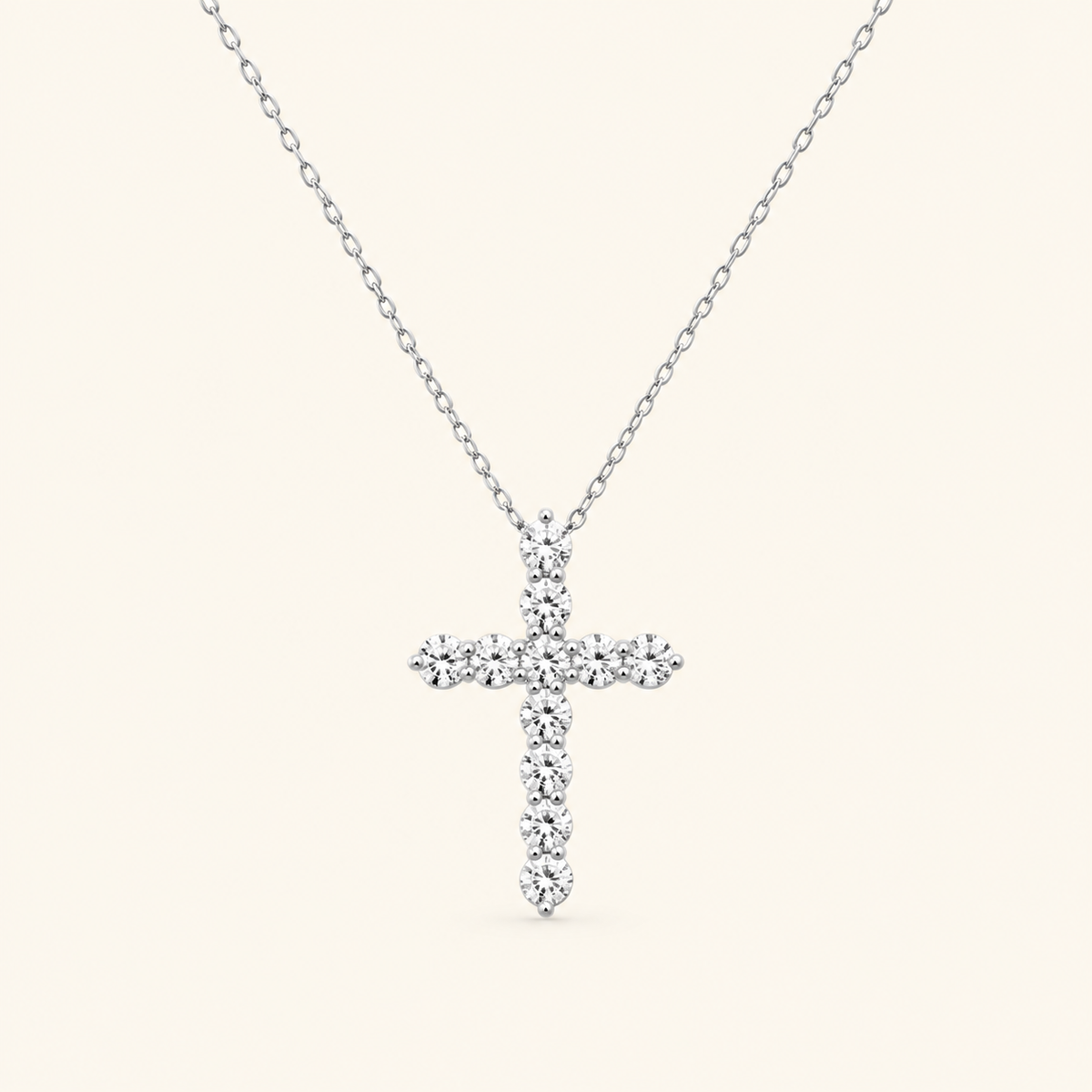 Loveden Silver-Tone Cross Necklace