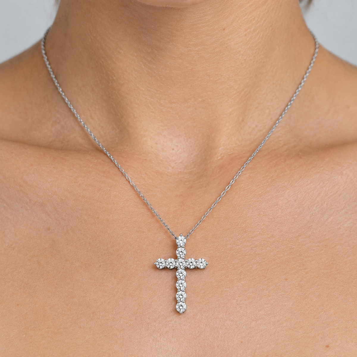 Loveden Silver-Tone Cross Necklace