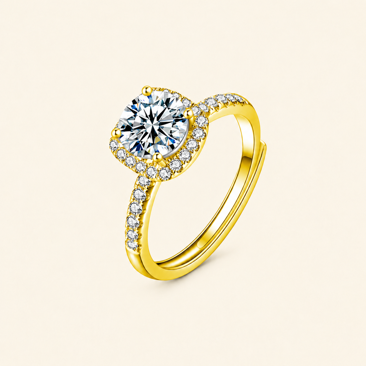 Loveden Sterling Silver Moissanite Promise Ring