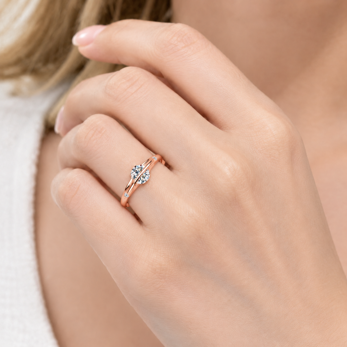 Loveden Sterling Silver Moissanite Quiet Radiance Ring