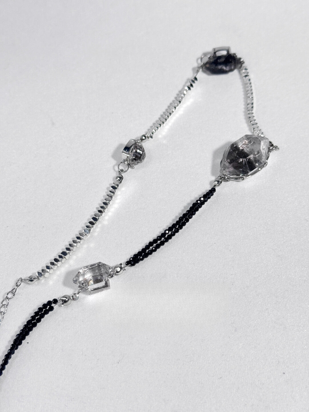 Star Chain Shining Original Handmade Necklace Bracelet Two-Way Shining Black Spinel Chain