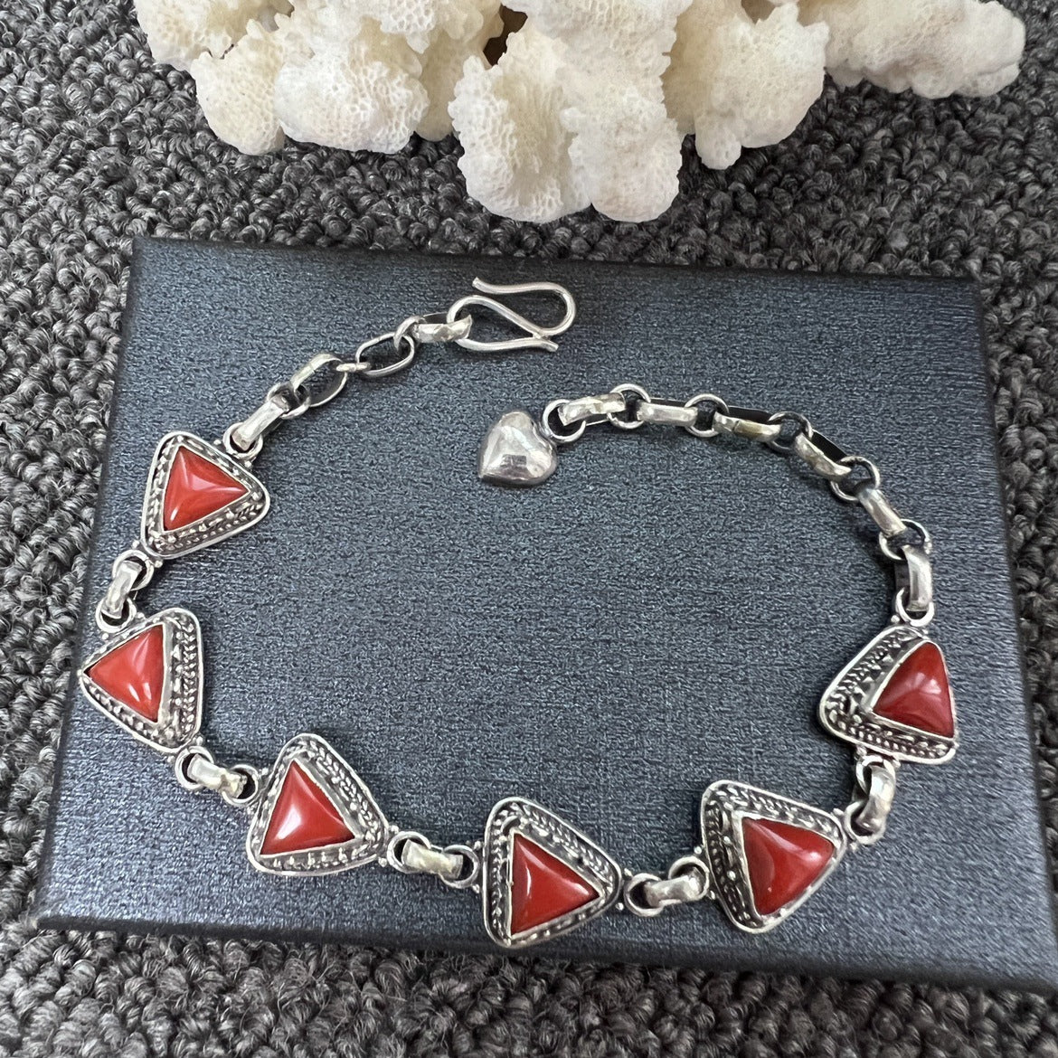 Nepal Handmade 925 Inlaid Yellow Crystal Ruby Amethyst Opal Stone Vintage Bracelet